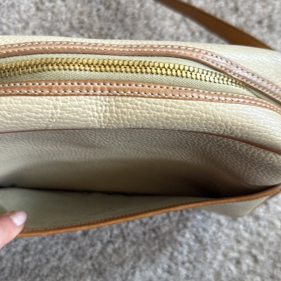 Dooney & Bourke Classic Cream Leather Crossbody Bag - Picture 6 of 14